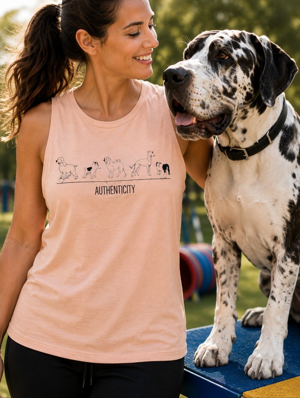 Dog Mom Fur Baby Pet Lover Racerback Tee Soft Athleisure Graphic Tank Top Medium